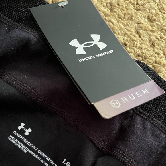 Under Armour compression black running tights Cold Gear Rush size Large - Picture 6 of 6